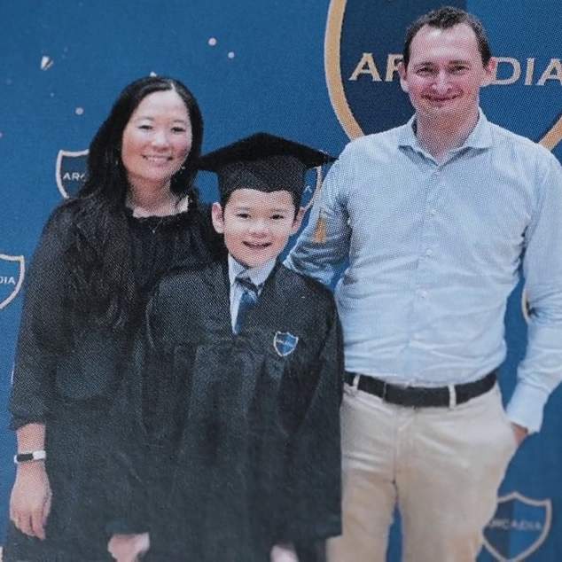 Rasmus' graduation, with proud parents