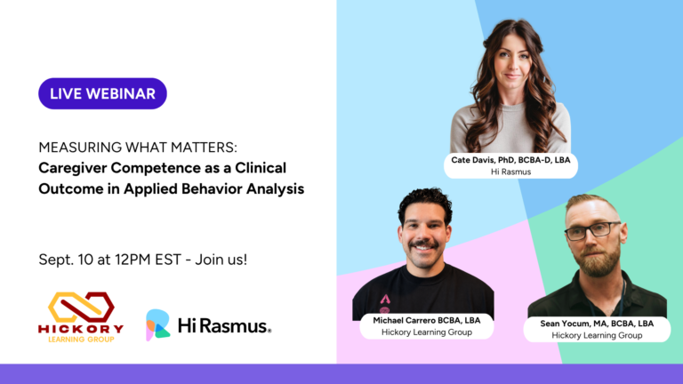 Measuring caregiver competence as a clinical outcome — ABA webinar with Hi Rasmus and Hickory Learning Group, September 10, 2026