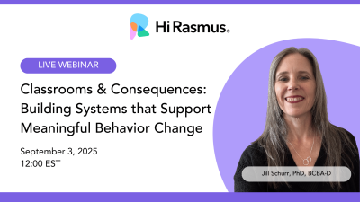webinar with Jill Schurr, PhD, BCBA-D.